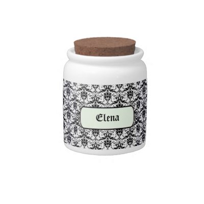 Elegant Damask Candy Jars by elenaind Very elegant damask design