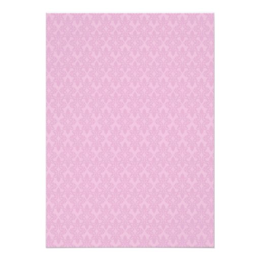 Elegant Damask Carriage Gir Baby Shower Invitation