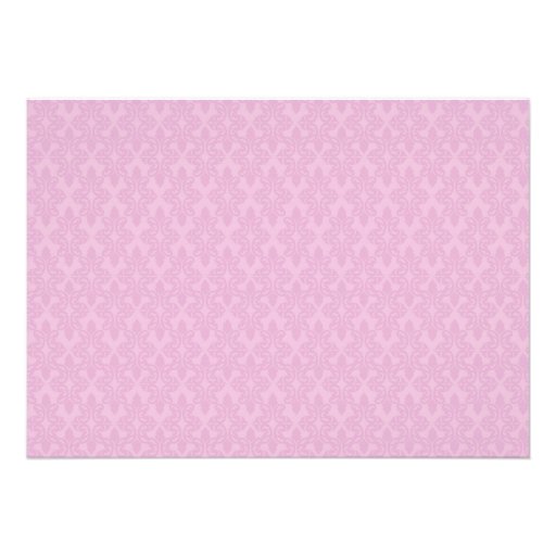 Elegant Damask Carriage Girl Baby Shower Personalized Invitations