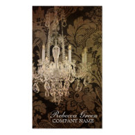 elegant damask chandelier vintage promotional business card templates