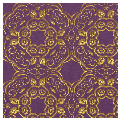 Elegant Damask Fabric Purple Zazzle