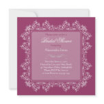 Elegant Damask Filigree Bridal Shower Party 5 Invite