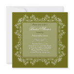 Elegant Damask Filigree Bridal Shower Party 7 Personalized Announcement