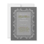 Elegant Damask Filigree Bridal Shower Party 8 Personalized Announcement