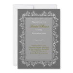 Elegant Damask Filigree Bridal Shower Party 8 Custom Invite