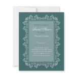 Elegant Damask Filigree Bridal Shower Party Invitations