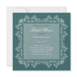 Elegant Damask Filigree Bridal Shower Party Invitation