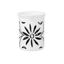 Elegant Damask Floral Design Drink Pitchers
