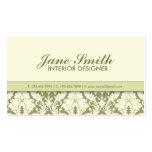Elegant Damask Floral Modern Professional Stylish Business Card