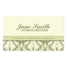 Elegant Damask Floral Modern Professional Stylish Business Card