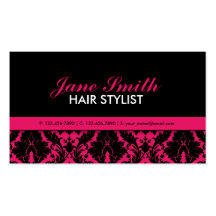 Elegant Damask Floral Modern Professional Stylish Business Card