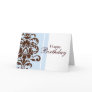 Elegant Damask for Happy Birthday - Customized Greeting Cards