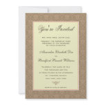 Elegant Damask Formal Wedding Invitation :: beige