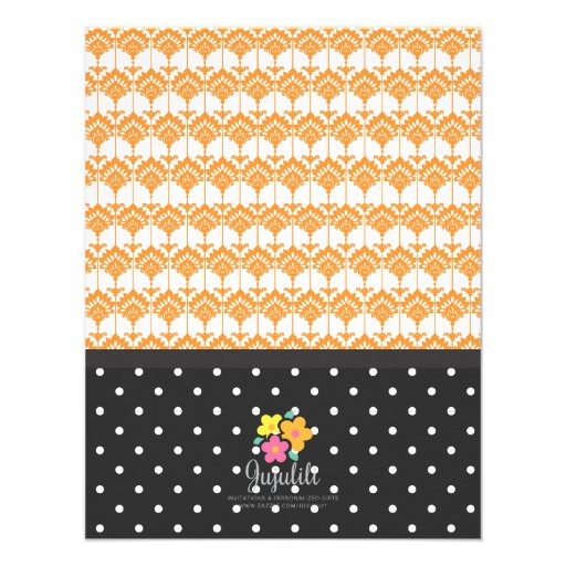 Elegant Damask Halloween Cocktail Party Custom Invitation