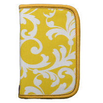 Elegant Damask in Banana Cream Pie  Planner