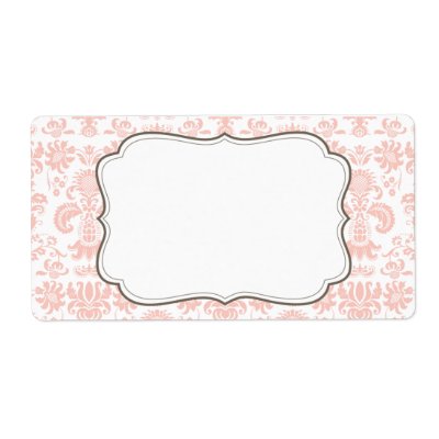 Elegant Damask Label