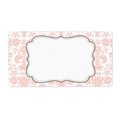 Elegant Damask Label