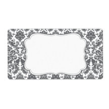 Elegant Damask Label