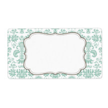 Elegant Damask Label
