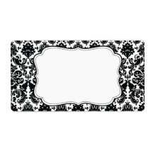 Elegant Damask Label