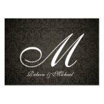 Elegant Damask Monogram Bride & Groom RSVP Cards Business Card Templates