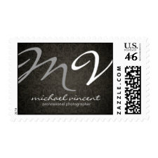 Elegant Damask Monogram Postage Stamps stamp