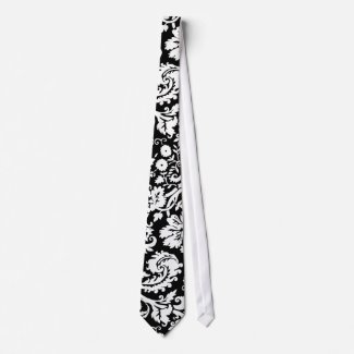Elegant Damask necktie tie