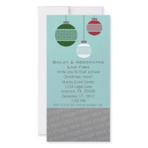 Elegant Damask Ornament Corporate Party Invite Picture Card
