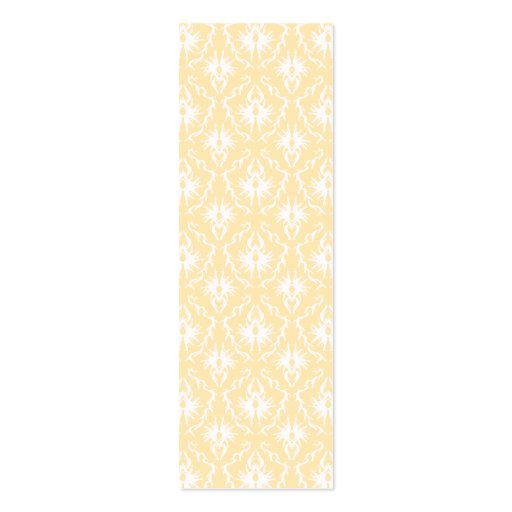 Elegant damask pattern. Light gold color. Business Card (front side)