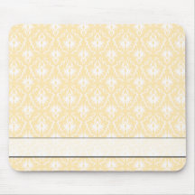 Elegant damask pattern. Light gold color. Mousepads