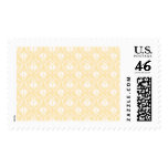 Elegant damask pattern. Light gold color. Stamps