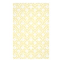 Elegant damask pattern. Light gold color. Stationery Design
