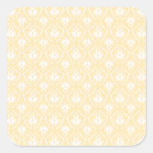 Elegant damask pattern. Light gold color. Stickers