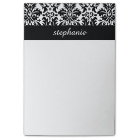 Elegant Damask Patterns with Black and White Post-it® Notes