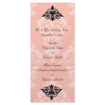 Elegant Damask Reception Menu Rack Card Design