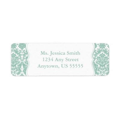 Elegant Damask Return Address Label