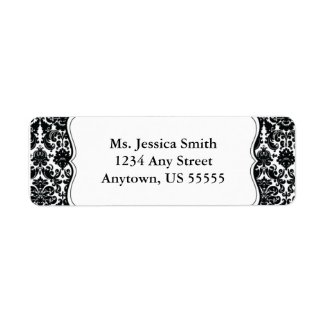Elegant Damask Return Address Label label