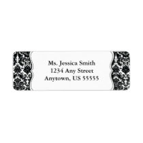 Elegant Damask Return Address Label