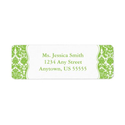 Elegant Damask Return Address Label