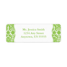 Elegant Damask Return Address Label