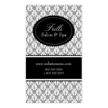 Elegant Damask Salon Business Cards