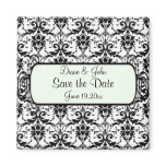 Elegant Damask Save The Date magnets