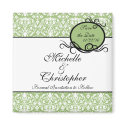 Elegant Damask Save The Date Magnet magnet
