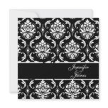 Elegant Damask Save the Date Wedding Announcement
