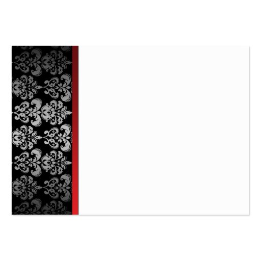 Elegant Damask Table Place Card Business Card (back side)