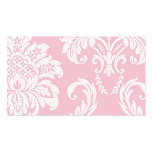 Elegant Damask Table Place Card Holders Business Card Template (back side)