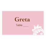 Elegant Damask Table Place Card Holders Business Card Template