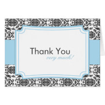 Elegant Damask Thank You Cards