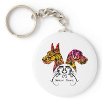 Elegant Danes keychains