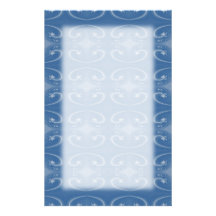 Elegant Dark Blue Swirls Pattern. Personalized Stationery